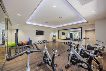 Yoga and spin room at the rays at vegas towers in las vegas, nv 89119